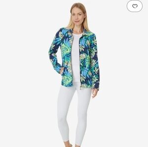 NWT Lilly Pulitzer Leona UPF+ Zip-Up Jacket. Multi The Hottest Spot